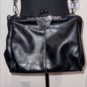 Elegant Black Leather Handbag